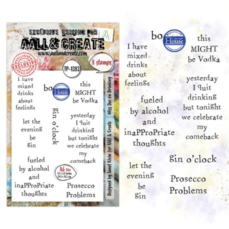 AALL & Create Stamp Set A6 1383 Miss Dee On Drinking