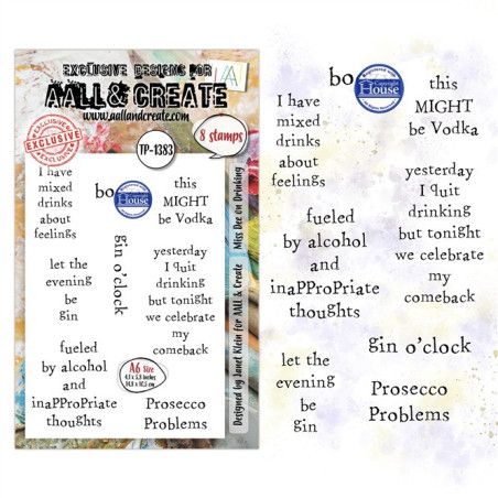 AALL & Create Stamp Set A6 1383 Miss Dee On Drinking