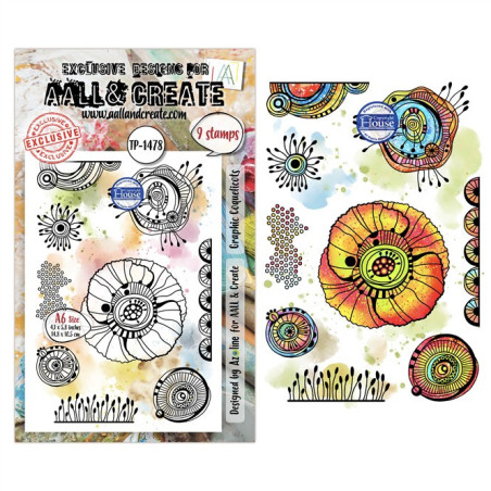 AALL & Create Stamp Set A6 1478 Graphic Coquelicots