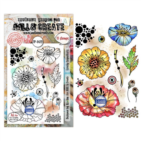 AALL & Create Stamp Set A6 1479 Lovely Coquelicots