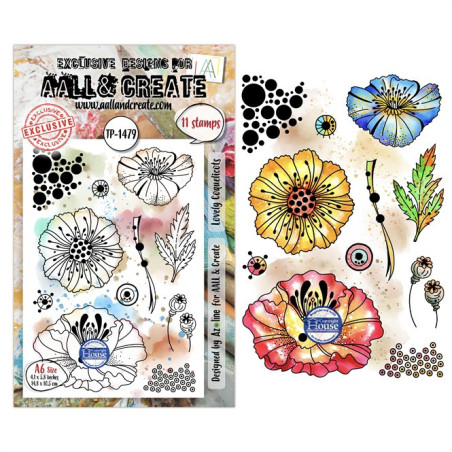 AALL & Create Stamp Set A6 1479 Lovely Coquelicots