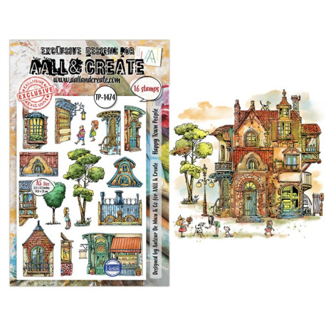 AALL & Create Dreamtropolis A5 1474 Stamp Sets Happy Town People