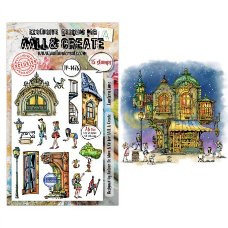 AALL & Create Dreamtropolis A5 1476 Stamp Sets Lantern Lane
