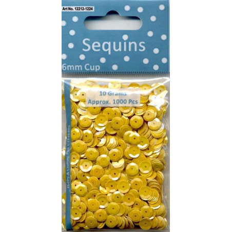Pailettes Gialle 6 mm