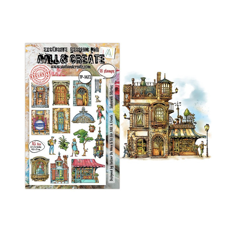 AALL & Create Dreamtropolis A5 1473 Stamp Sets Sidewalk Stories