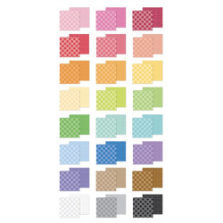 Doodlebug Design Gingham-Linen Rainbow Petite Prints Paper Pad 15x20cm