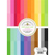 Doodlebug Design Dot-Stripe Rainbow Petite Prints Paper Pad 15x20cm