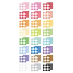 Doodlebug Design Buffalo Check-Wood Grain Rainbow Petite Prints Paper Pad 15x20cm