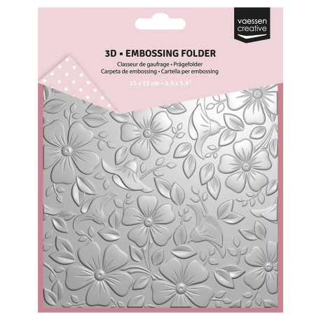 Nellie's Choice 3D Embossing Folder Flowers 3