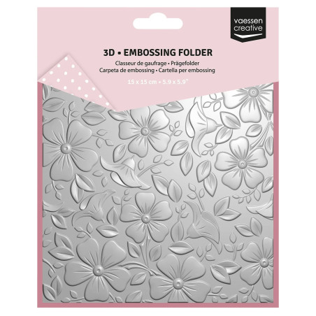 Nellie's Choice 3D Embossing Folder Flowers 3