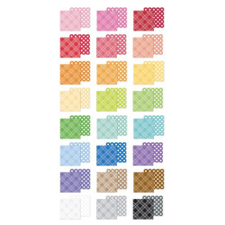Doodlebug Design Plaid-Polka Dot Rainbow Petite Prints Paper Pad 15x20cm