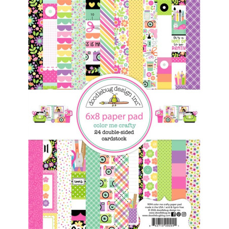Doodlebug Design Color Me Crafty Paper Pad 15x20cm