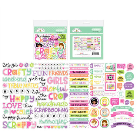 Doodlebug Design Color Me Crafty Chit Chat 101 pezzi