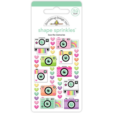 Doodlebug Design Color Me Crafty Love The Memories Shape Sprinkles