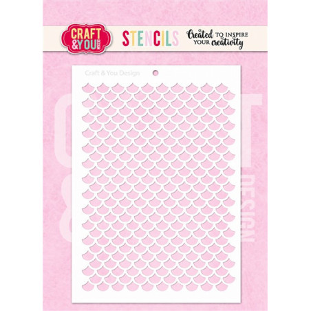 Craft&You Scale Pattern A6 Stencil