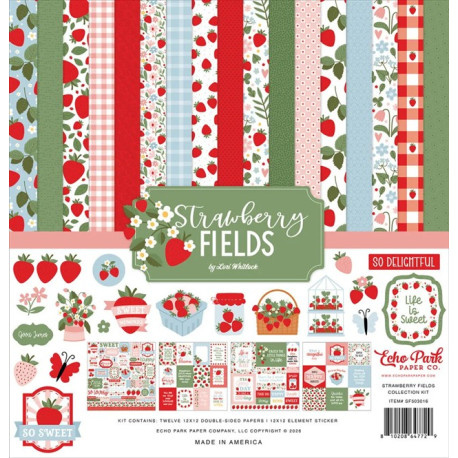 Echo Park Strawberry Fields Collection Kit 30x30cm