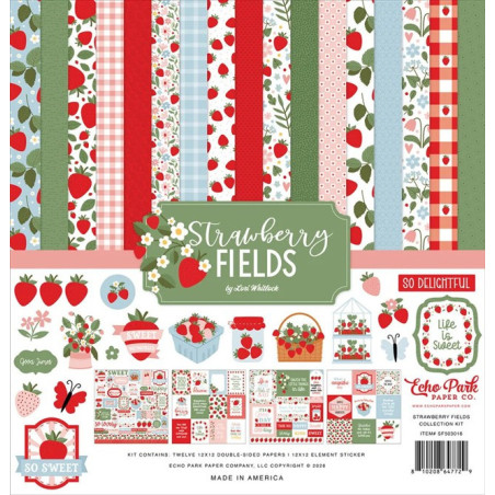 Echo Park Strawberry Fields Collection Kit 30x30cm