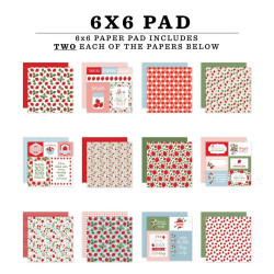 Echo Park Strawberry Fields Paper Pad 15x15cm