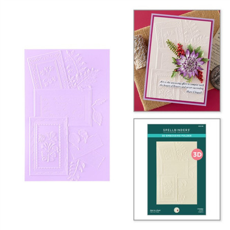 Spellbinders Serenity Garden 3D Embossing Folder Ode to a Poet by Susan Tierney-Cockburn