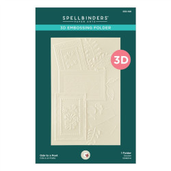Spellbinders Serenity Garden 3D Embossing Folder Ode to a Poet by Susan Tierney-Cockburn
