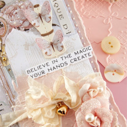 Spellbinders Buttons & Keepsakes Press + Foil Plate & Die Set Heirloom Words by Frank Garcia