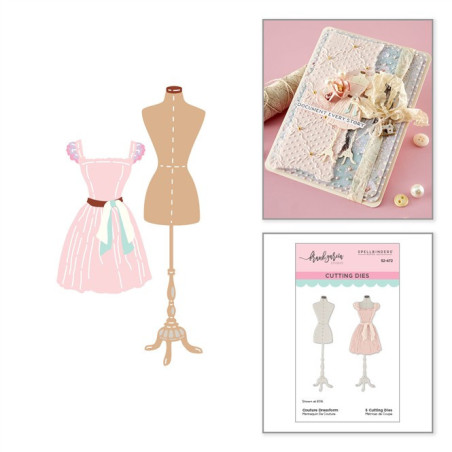 Spellbinders Buttons & Keepsakes Etched Dies Couture Dressform by Frank Garcia