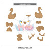 Spellbinders Buttons & Keepsakes Etched Dies Keepsake Swans by Frank Garcia