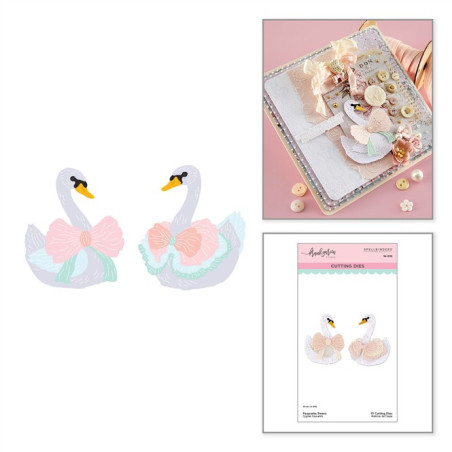 Spellbinders Buttons & Keepsakes Etched Dies Keepsake Swans by Frank Garcia
