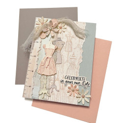 Spellbinders Buttons & Keepsakes Etched Dies Couture Dressform by Frank Garcia