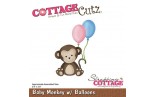 CottageCutz Baby Monkey with Balloons
