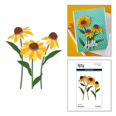 Spellbinders Cascading Coneflowers Etched Dies Wild Coneflowers by Simon Hurley