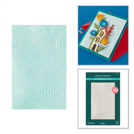 Spellbinders Whimsical Village 3D Embossing Folder Skies by Vicky Papaioannou