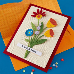 Spellbinders Whimsical Village 3D Embossing Folder Skies by Vicky Papaioannou