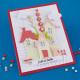 Spellbinders Whimsical Village 3D Embossing Folder Skies by Vicky Papaioannou