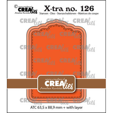 Crealies X-tra Dies no. 126 ATC Paneel A