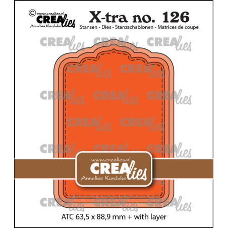 Crealies X-tra Dies no. 126 ATC Paneel A