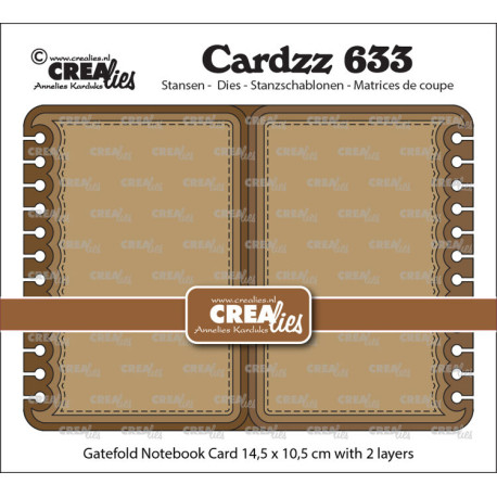 Crealies Cardzz Dies no. 633 Gatefold Notebook Card
