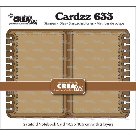 Crealies Cardzz Dies no. 633 Gatefold Notebook Card