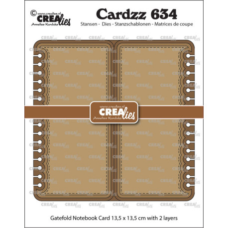 Crealies Cardzz Dies no. 634 Gatefold Notebook Card