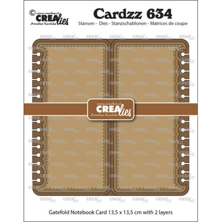 Crealies Cardzz Dies no. 634 Gatefold Notebook Card