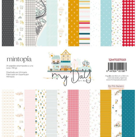 Mintopia My day en la city by Pili Sallent Paper Pad 30x30cm