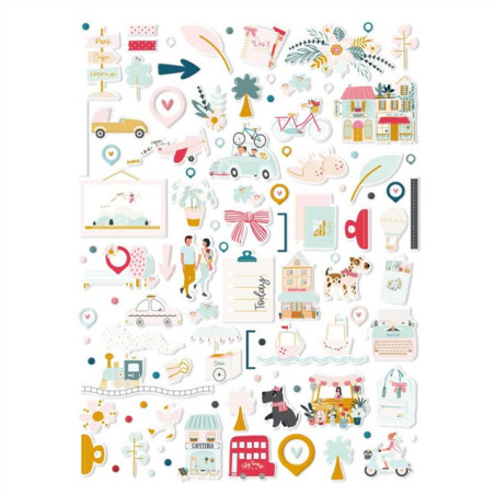 Mintopia Puffy Stickers ILLUSTRAZIONI My day en la city by Pili Sallent