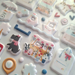 Mintopia Puffy Stickers ILLUSTRAZIONI My day en la city by Pili Sallent