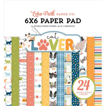Echo Park Cat Lover Paper Pad 15x15cm