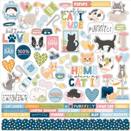 Echo Park Cat Lover Element Sticker 30x30cm