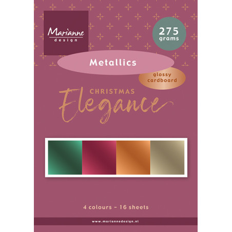 Marianne Design Christmas Elegance A5 Metallics Cardstock