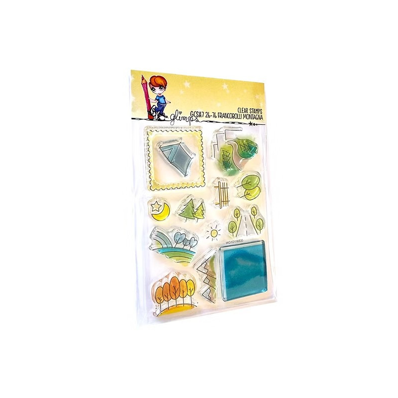 GLIMPS CLEAR STAMPS - GCSA7 26-76 FRANCOBOLLI MONTAGNA