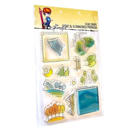 GLIMPS CLEAR STAMPS - GCSA7 26-76 FRANCOBOLLI MONTAGNA