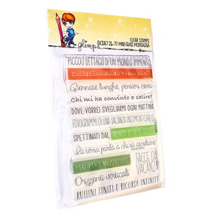 GLIMPS CLEAR STAMPS - GCSA7 26-77 MINI FRASI MONTAGNA
