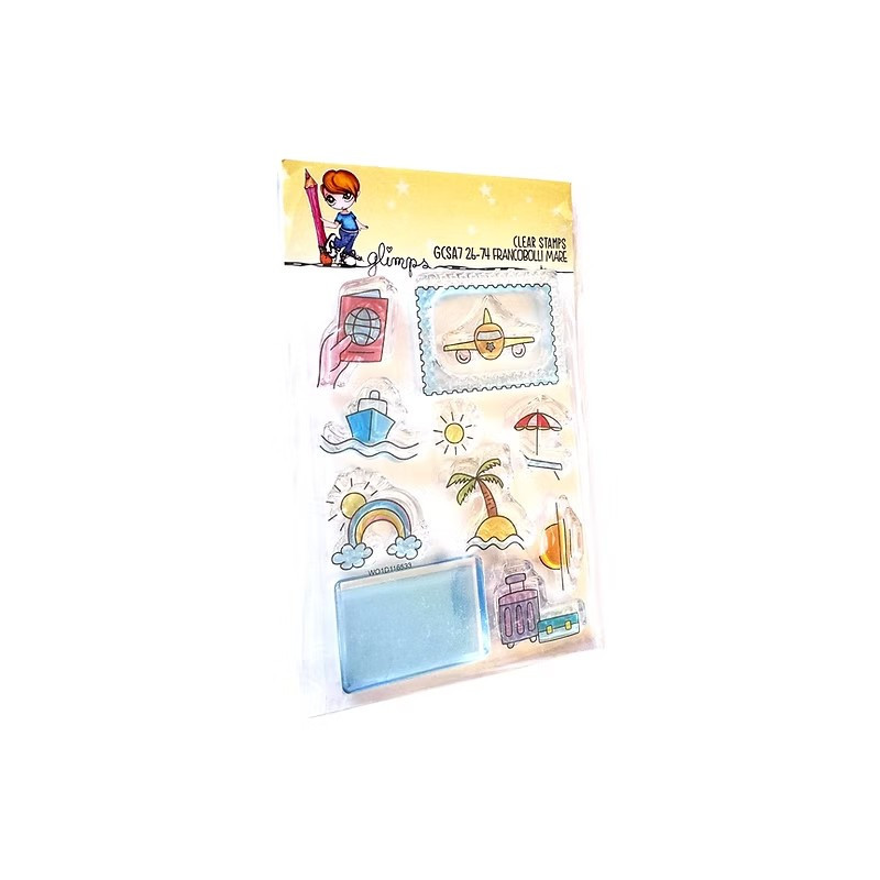 GLIMPS CLEAR STAMPS - GCSA7 26-74 FRANCOBOLLI MARE